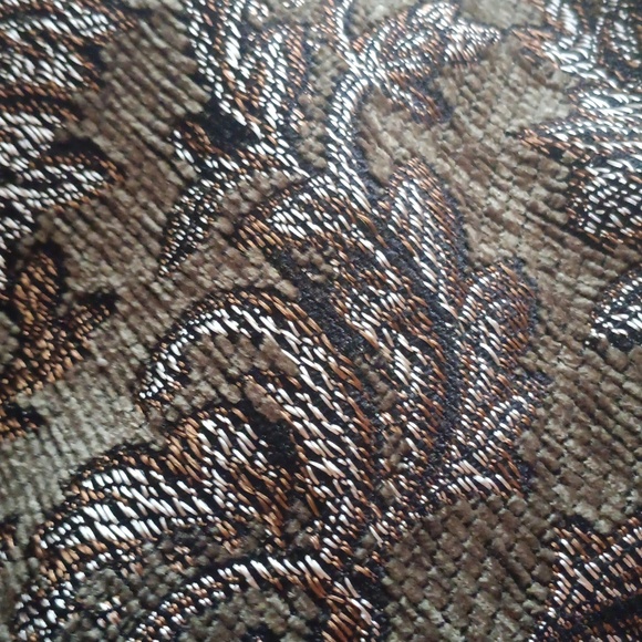 Newport News Brown And Olive Floral Trench Coat - Picture 5 of 5